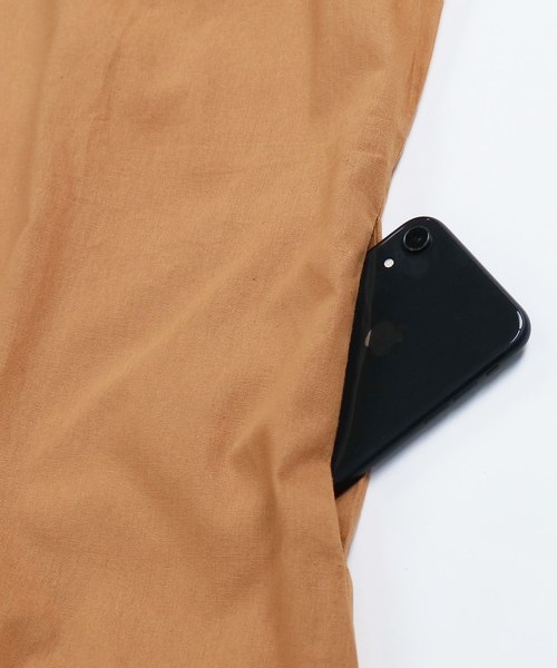 reca（レカ）の「シェルボタンビッグシルエットワンピース（ワンピース・レディース・ブラック/ベージュ/キャメル・M）」の9枚目の写真