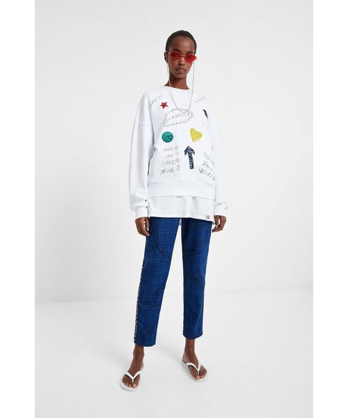 Desigual（デシグアル）の「スウェットロングスリーブ MONI（スウェット・レディース・ホワイト・L/M/S/2L）」の4枚目の写真