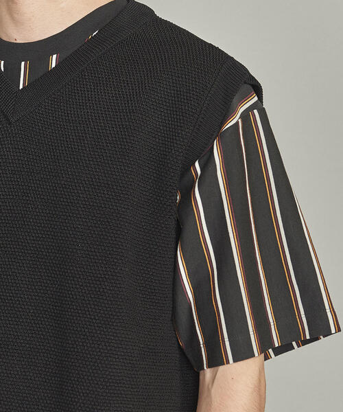 BEAUTY&YOUTH UNITED ARROWS（ビューティーアンドユースユナイテッドアローズ）の「BY クリアピケ コットン ベスト（ベスト・メンズ・ブラック/ベージュ/オレンジ系その他/ネイビー・S/M/L/XL）」の7枚目の写真