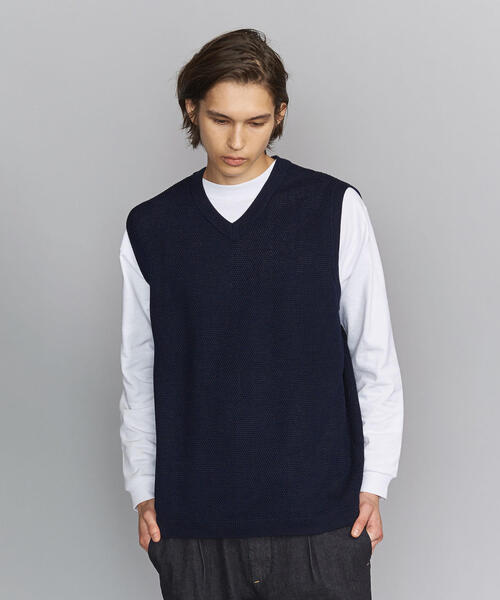 BEAUTY&YOUTH UNITED ARROWS（ビューティーアンドユースユナイテッドアローズ）の「BY クリアピケ コットン ベスト（ベスト・メンズ・ブラック/ベージュ/オレンジ系その他/ネイビー・S/M/L/XL）」の21枚目の写真