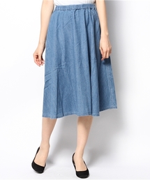 ROSE BUD | LSK-14126 W/ELASTIC MID-CALF SKIRT(スカート)