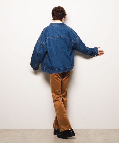 WEGO（ウィゴー）の「WEGO/ポンチフレアイージーパンツ（スラックス・メンズ・ブラック/キャメル・LARGE/MEDIUM）」の8枚目の写真