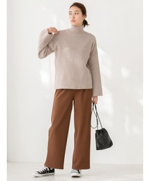 fifth | ウエストリボンリブロングカラーワイドパンツ(その他パンツ)