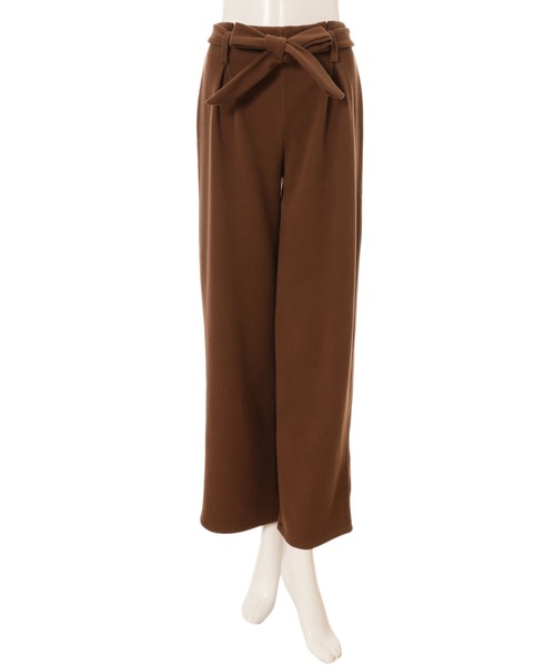 fifth(フィフス)の「ウエストリボンリブロングカラーワイドパンツ(その他パンツ・レディース・ブラウン/ブルー/オフホワイト・MEDIUM)」の5枚目の写真