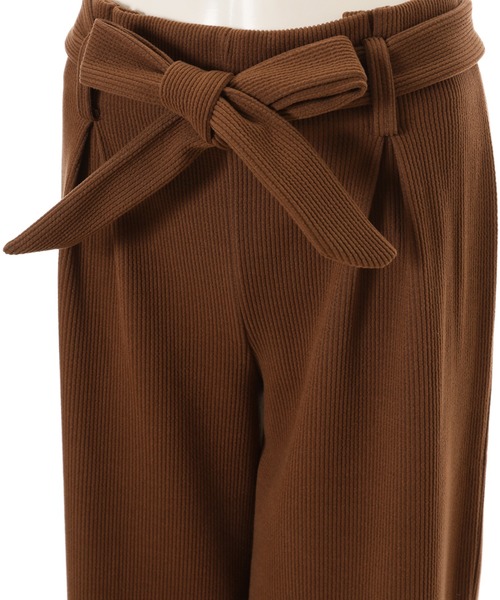 fifth(フィフス)の「ウエストリボンリブロングカラーワイドパンツ(その他パンツ・レディース・ブラウン/ブルー/オフホワイト・MEDIUM)」の8枚目の写真