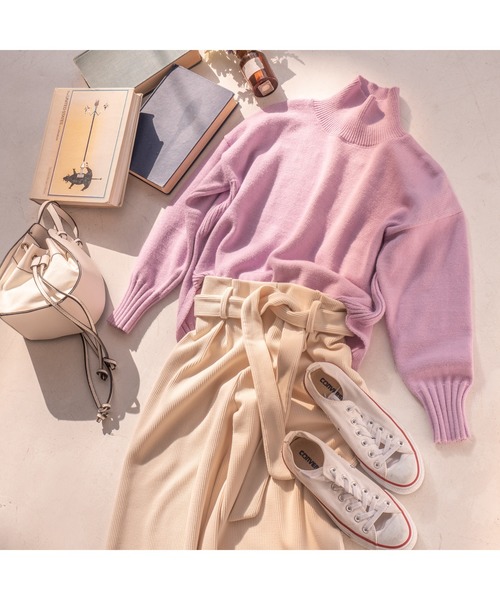 fifth(フィフス)の「ウエストリボンリブロングカラーワイドパンツ(その他パンツ・レディース・ブラウン/ブルー/オフホワイト・MEDIUM)」の17枚目の写真