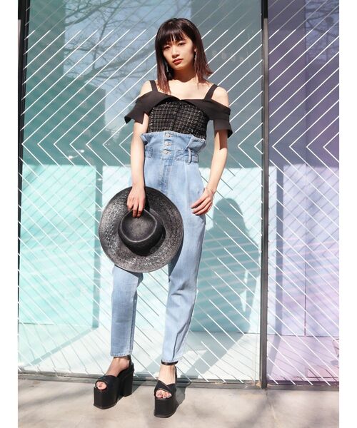 EMODA（エモダ）の「ビスチェレイヤーシャツトップ（シャツ/ブラウス・レディース・ホワイト/ブラック/カーキ・FREE）」の14枚目の写真