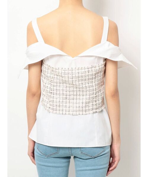 EMODA（エモダ）の「ビスチェレイヤーシャツトップ（シャツ/ブラウス・レディース・ホワイト/ブラック/カーキ・FREE）」の10枚目の写真