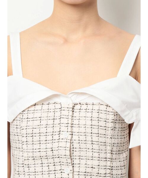 EMODA（エモダ）の「ビスチェレイヤーシャツトップ（シャツ/ブラウス・レディース・ホワイト/ブラック/カーキ・FREE）」の9枚目の写真