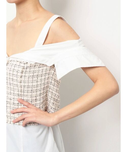 EMODA（エモダ）の「ビスチェレイヤーシャツトップ（シャツ/ブラウス・レディース・ホワイト/ブラック/カーキ・FREE）」の8枚目の写真