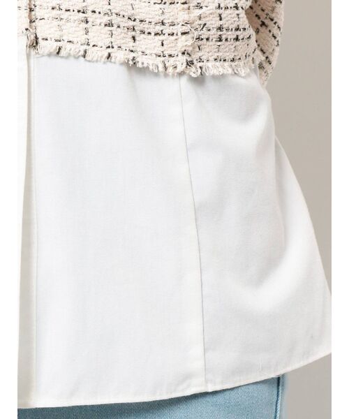 EMODA（エモダ）の「ビスチェレイヤーシャツトップ（シャツ/ブラウス・レディース・ホワイト/ブラック/カーキ・FREE）」の7枚目の写真