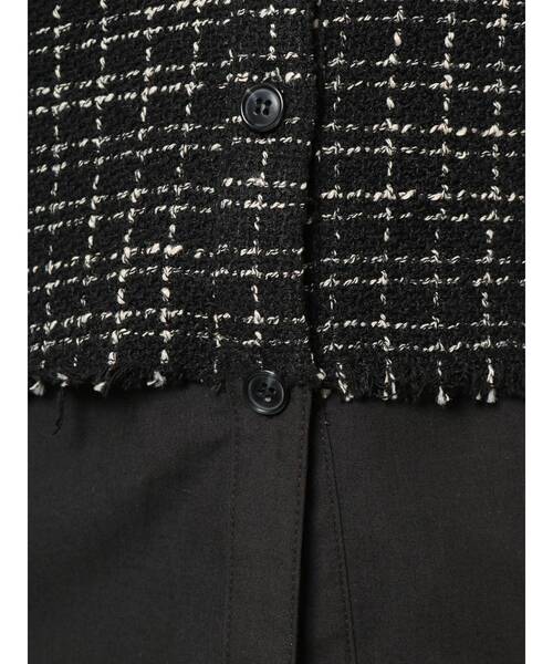 EMODA（エモダ）の「ビスチェレイヤーシャツトップ（シャツ/ブラウス・レディース・ホワイト/ブラック/カーキ・FREE）」の6枚目の写真