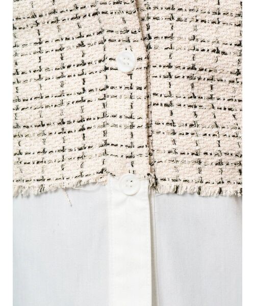 EMODA（エモダ）の「ビスチェレイヤーシャツトップ（シャツ/ブラウス・レディース・ホワイト/ブラック/カーキ・FREE）」の4枚目の写真