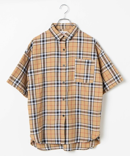 WEGO(ウィゴー)の「WEGO/ハーフスリーブルーズシャツ(シャツ/ブラウス・レディース・ホワイト/ベージュ系その他2/ブルー系その他2・FREE)」の14枚目の写真