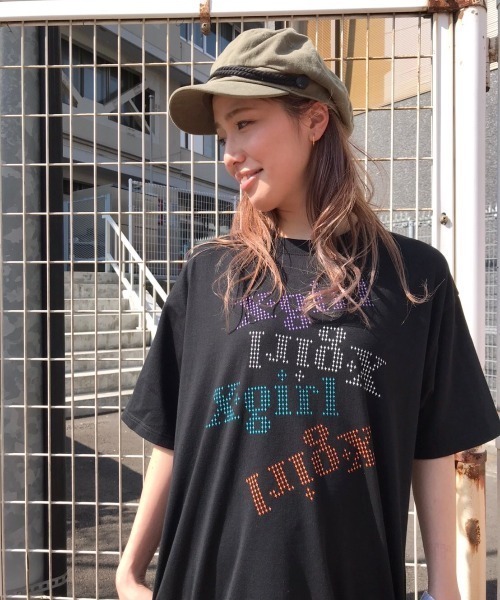 S相当・x-girl・シャツワンピース・クレイジーパターン・エックスガール 楽天市場】x－girl Tシャツ（ワンピース｜レディース