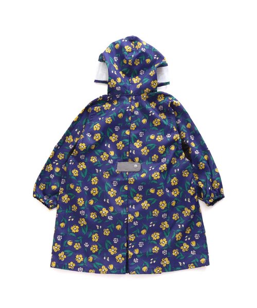 apres les cours（アプレレクール）の「■お花柄ランドコート（レインコート/ポンチョ・キッズ・ネイビー/ピンク・100/120/130/110）」の3枚目の写真