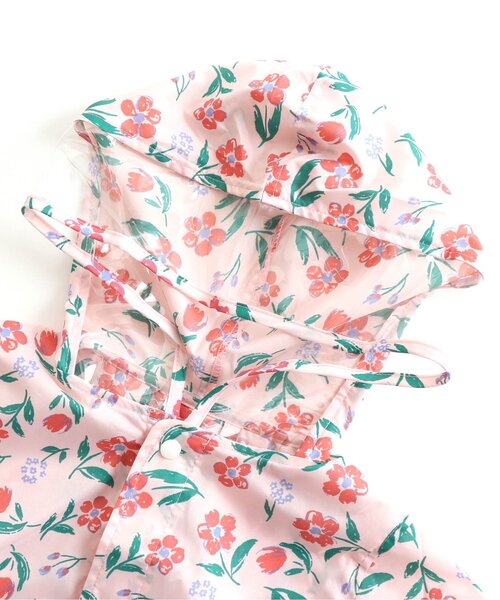 apres les cours（アプレレクール）の「■お花柄ランドコート（レインコート/ポンチョ・キッズ・ネイビー/ピンク・100/120/130/110）」の8枚目の写真