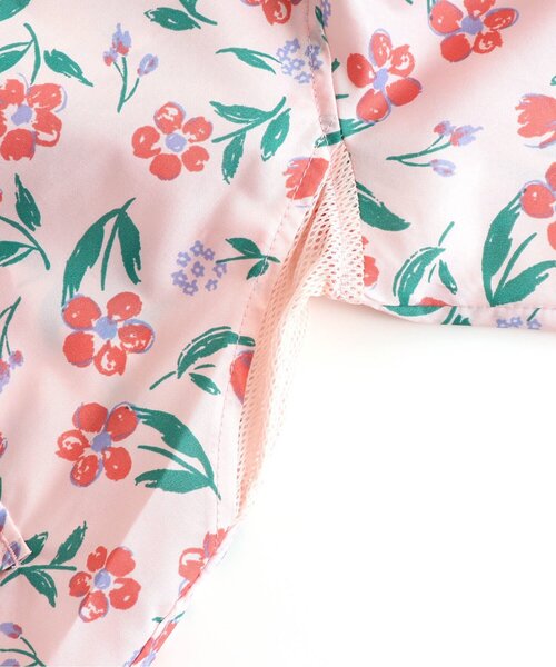 apres les cours（アプレレクール）の「■お花柄ランドコート（レインコート/ポンチョ・キッズ・ネイビー/ピンク・100/120/130/110）」の9枚目の写真