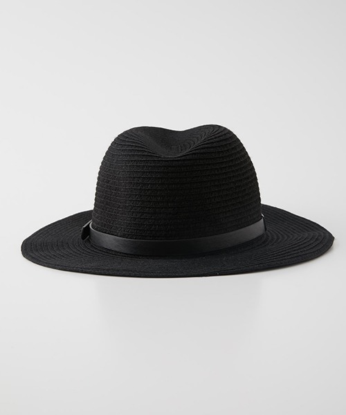 AZUL by moussy（アズールバイマウジー）の「BELT FOLDING PAPER HAT/ベルトフォールディングペーパーハット（ハット・レディース・ブラック/ライトベージュ・FREE）」の4枚目の写真