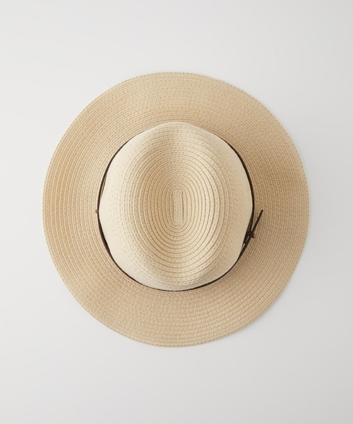 AZUL by moussy（アズールバイマウジー）の「BELT FOLDING PAPER HAT/ベルトフォールディングペーパーハット（ハット・レディース・ブラック/ライトベージュ・FREE）」の5枚目の写真