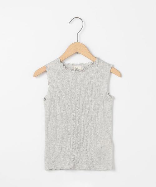 coen（コーエン）の「【coen キッズ/ジュニア】シャーリングノースリーブカットソー（Tシャツ/カットソー・キッズ・グレー/ホワイト・120/150/100/130/110/140）」の8枚目の写真