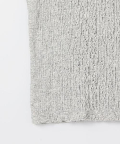 coen（コーエン）の「【coen キッズ/ジュニア】シャーリングノースリーブカットソー（Tシャツ/カットソー・キッズ・グレー/ホワイト・120/150/100/130/110/140）」の5枚目の写真