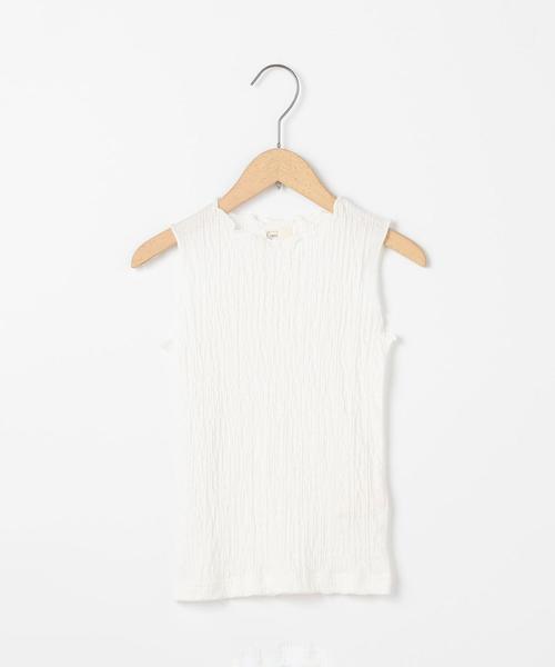 coen（コーエン）の「【coen キッズ/ジュニア】シャーリングノースリーブカットソー（Tシャツ/カットソー・キッズ・グレー/ホワイト・120/150/100/130/110/140）」の12枚目の写真