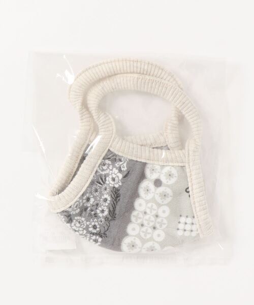 GREEN BOWL(グリーンボウル)の「【日本製】GREENBOWL Sweat Reversible Face Mask(Print) グリーンボウル スウェット リバーシブル フェイス マスク(マスク・レディース・ブルー/スミクロ/チャコール/キナリ/ブルー系その他/グレー系・FREE)」の4枚目の写真