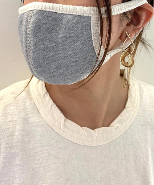 GREEN BOWL(グリーンボウル)の「【日本製】GREENBOWL Sweat Reversible Face Mask(Print) グリーンボウル スウェット リバーシブル フェイス マスク(マスク・レディース・ブルー/スミクロ/チャコール/キナリ/ブルー系その他/グレー系・FREE)」の10枚目の写真
