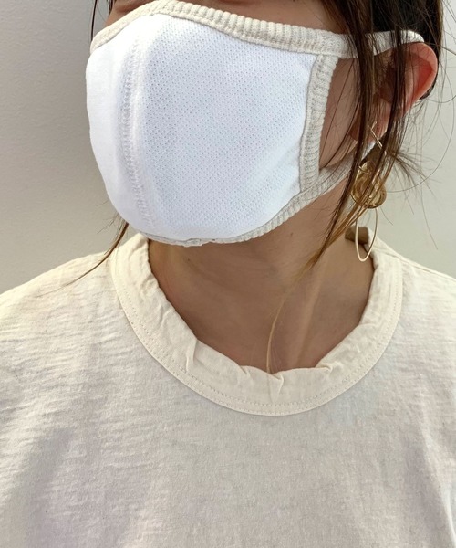 GREEN BOWL(グリーンボウル)の「【日本製】GREENBOWL Sweat Reversible Face Mask(Print) グリーンボウル スウェット リバーシブル フェイス マスク(マスク・レディース・ブルー/スミクロ/チャコール/キナリ/ブルー系その他/グレー系・FREE)」の9枚目の写真