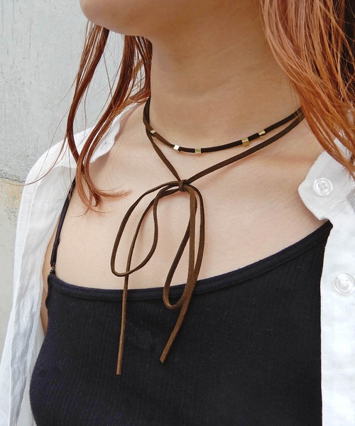 セール スエードリボンチョーカー Minia ss新作 ネックレス Minia ミニア のファッション通販 Zozotown