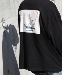 ZIP FIVE | イラストプリントロンT/バックプリントロングスリーブ長袖Tシャツ【ユニセックス】(Tシャツ/カットソー)