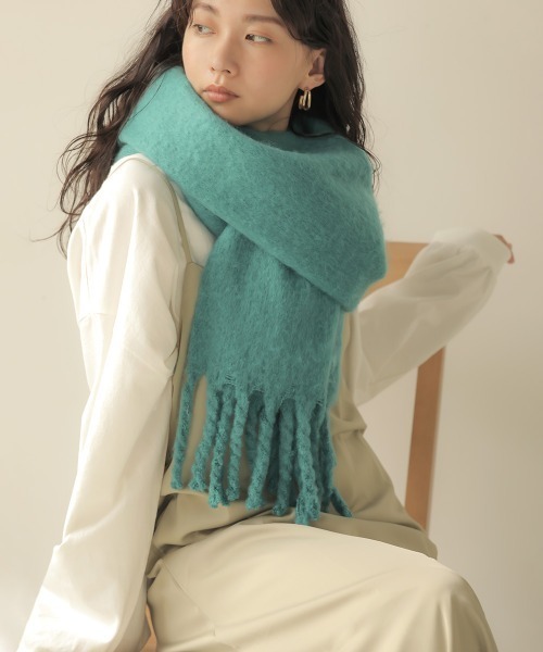Bab(バブ)の「【WEB限定】カラーボリュームストール(ストール/ショール・レディース・ピンク/ターコイズブルー/ベージュ/オレンジ/グレー/ブラック/ホワイト系その他・FREE)」の18枚目の写真