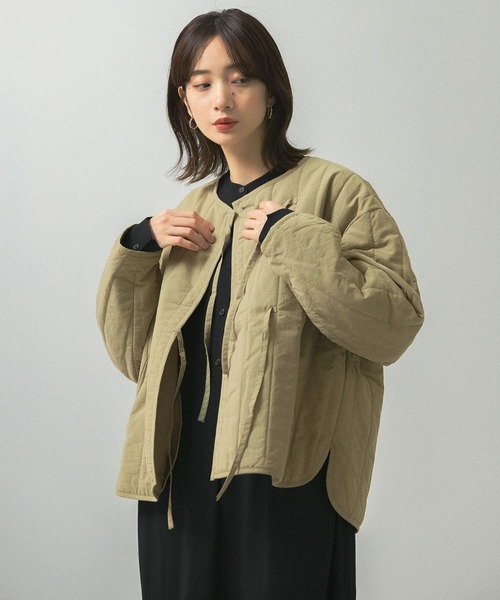 KBF（ケイビーエフ）の「キルティングライナージャケット（ノーカラー  