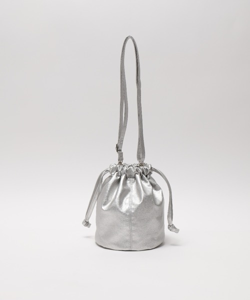 DEVICE（デバイス）の「【WEARISTA じーたー×DEVICE コラボ】Rename ソフトフェイクレザー 巾着 トート ショルダーバッグ（ショルダーバッグ・メンズ・ブラック/ベージュ/グリーン/シルバー/ゴールド・FREE）」の21枚目の写真