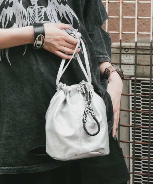 WEARISTA じーたー×DEVICE コラボ】Rename ソフトフェイクレザー 巾着