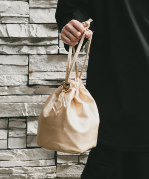 WEARISTA じーたー×DEVICE コラボ】Rename ソフトフェイクレザー 巾着