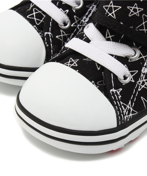 CONVERSE(コンバース)の「BABY ALL STAR SHINYSTARS V-1/ベビー オールスター シャイニースターズ V-1(スニーカー・キッズ・ホワイト×ピンク/ブラック×シルバー・13.5㎝/15cm/14.5㎝/14cm/12.5cm/12cm/13cm)」の6枚目の写真