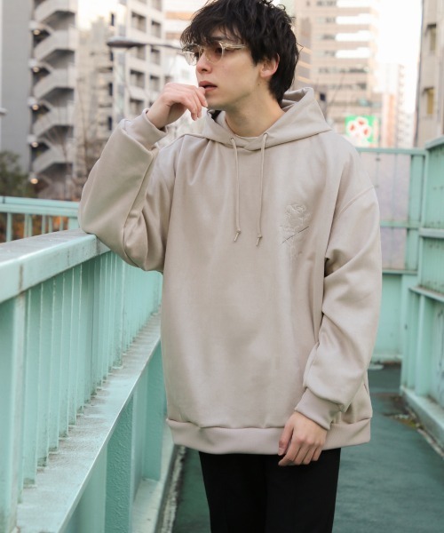 RAGEBLUE（レイジブルー）の「スウェードタッチアートプリントパーカー