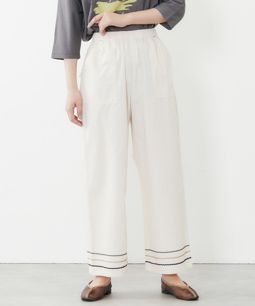 POU DOU DOU（プードゥドゥ）の「山道テープ使いマリンパンツ（その他パンツ・レディース・ブラック/キナリ・3）」の7枚目の写真