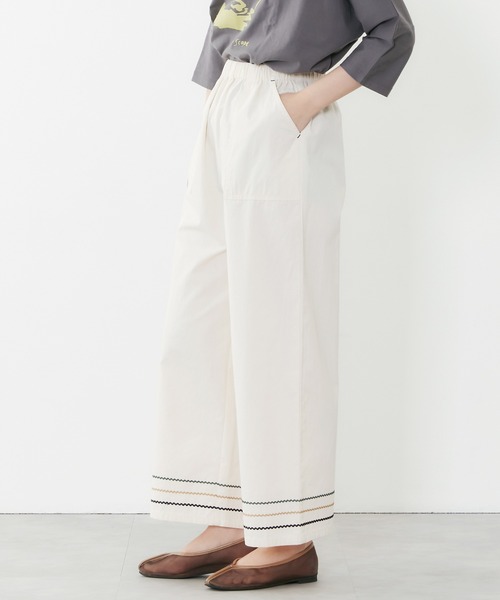 POU DOU DOU（プードゥドゥ）の「山道テープ使いマリンパンツ（その他パンツ・レディース・ブラック/キナリ・3）」の3枚目の写真