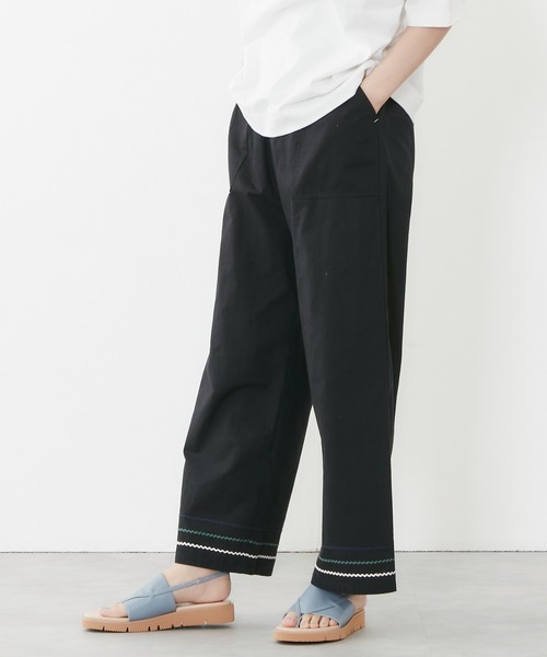 POU DOU DOU（プードゥドゥ）の「山道テープ使いマリンパンツ（その他パンツ・レディース・ブラック/キナリ・3）」の10枚目の写真