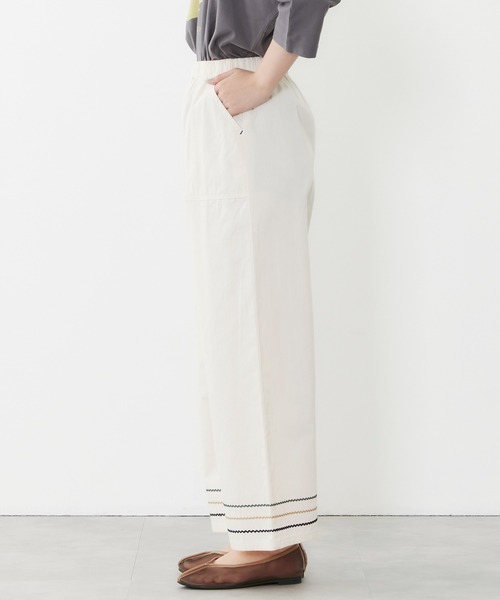 POU DOU DOU（プードゥドゥ）の「山道テープ使いマリンパンツ（その他パンツ・レディース・ブラック/キナリ・3）」の6枚目の写真