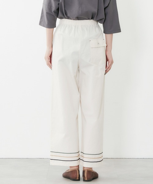 POU DOU DOU（プードゥドゥ）の「山道テープ使いマリンパンツ（その他パンツ・レディース・ブラック/キナリ・3）」の8枚目の写真