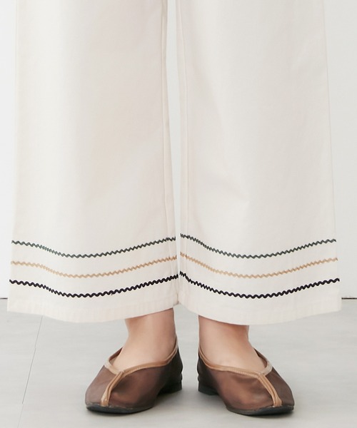 POU DOU DOU（プードゥドゥ）の「山道テープ使いマリンパンツ（その他パンツ・レディース・ブラック/キナリ・3）」の15枚目の写真