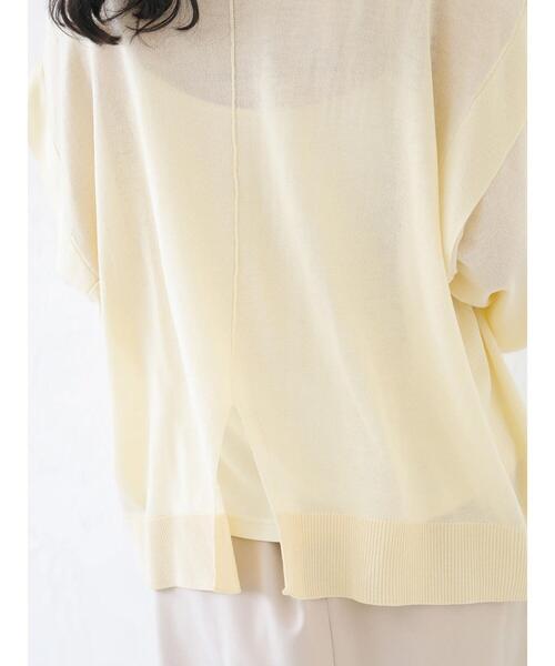 earth music&ecology（アースミュージックアンドエコロジー）の「SET2点 シアーニット+インナー ＊（ニット/セーター・レディース・ライトイエロー/アイボリー/ブラウン・FREE）」の13枚目の写真