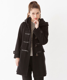 Another Edition | ヘリンボーンロングダッフル（ブラック）/AE HRBN LONG DFL09(ダッフルコート)