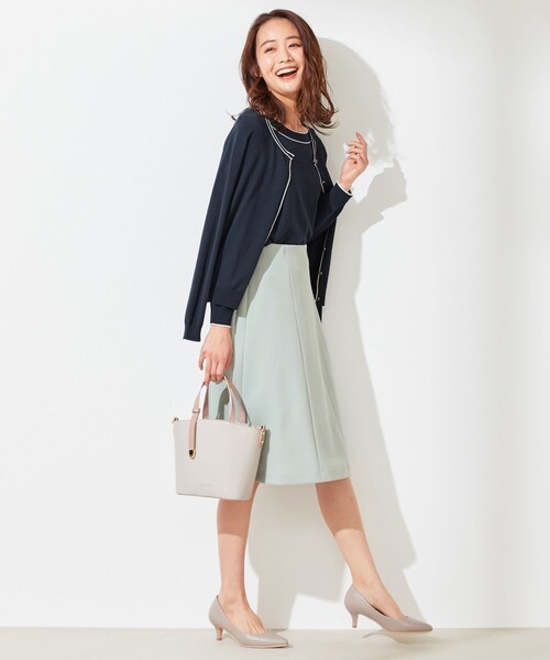 ANY SIS（エニィスィス）の「【洗える】ラインポイント カーディガン（カーディガン/ボレロ・レディース・ライラック系/ネイビー系/ライトグリーン系/ライトイエロー系・0）」の9枚目の写真