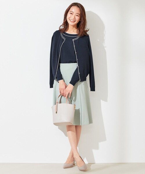 ANY SIS（エニィスィス）の「【洗える】ラインポイント カーディガン（カーディガン/ボレロ・レディース・ライラック系/ネイビー系/ライトグリーン系/ライトイエロー系・0）」の10枚目の写真
