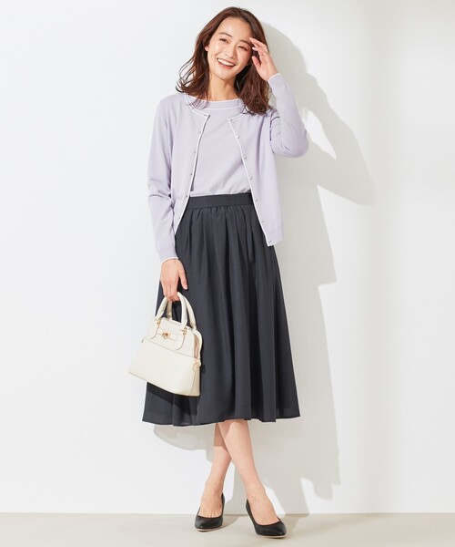 ANY SIS（エニィスィス）の「【洗える】ラインポイント カーディガン（カーディガン/ボレロ・レディース・ライラック系/ネイビー系/ライトグリーン系/ライトイエロー系・0）」の11枚目の写真